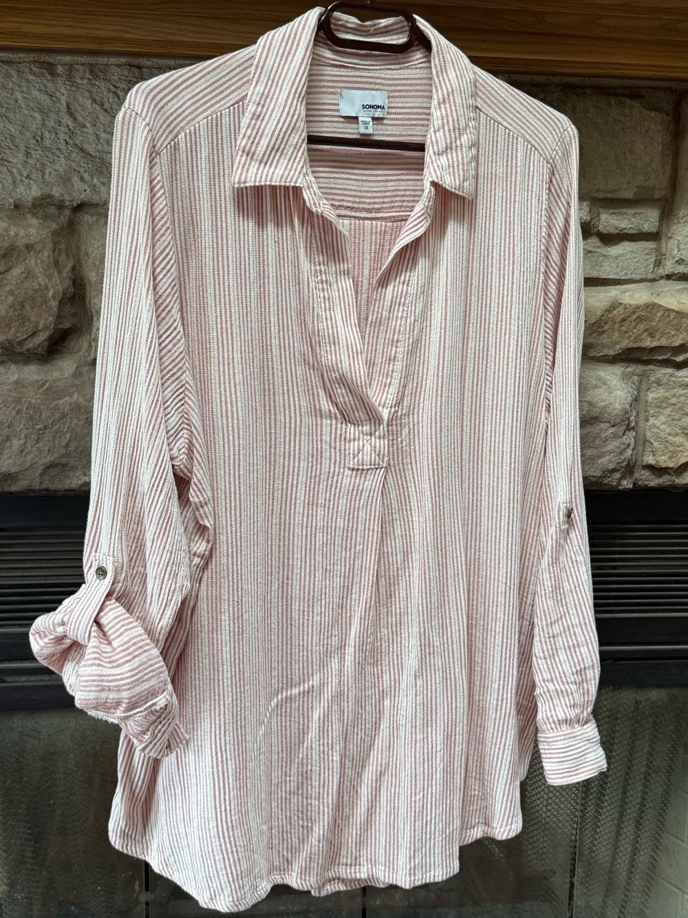 Sonoma Pink/Red and White Striped Tunic